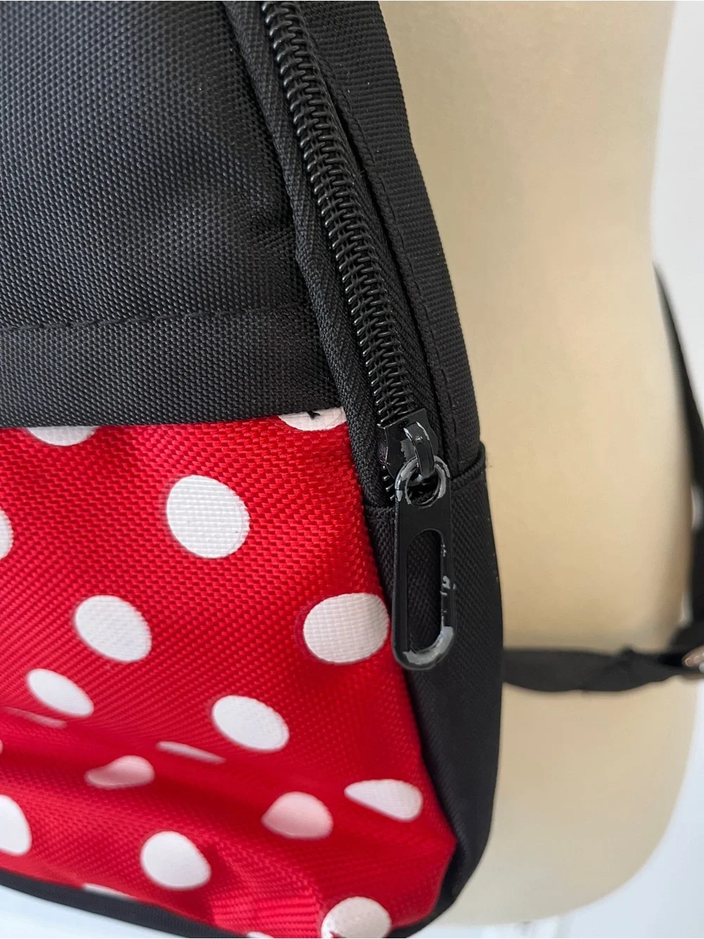 Black and Red Polka Dot Crossbody Sling Bag